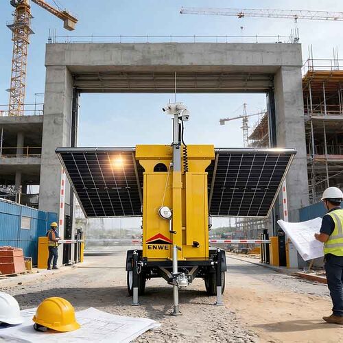 Latest company news about Màu sắc tùy chỉnh tấm pin mặt trời camera cctv trailer trailer giám sát mặt trời lớn