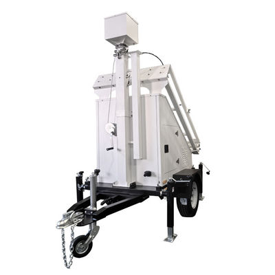 OEM ODM Solar Mobile Trailer Solar Security Camera Trailer Với nâng cột 6m