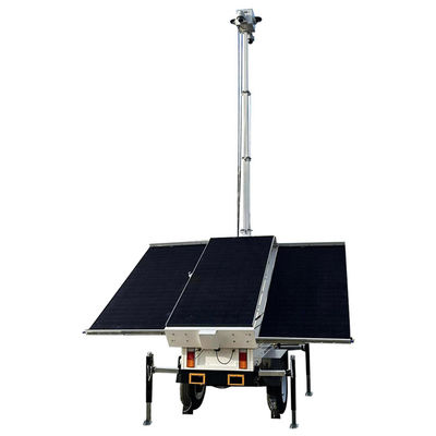 Phương tiện giám sát di động Phương tiện giám sát di động Cctv Solar Trailer