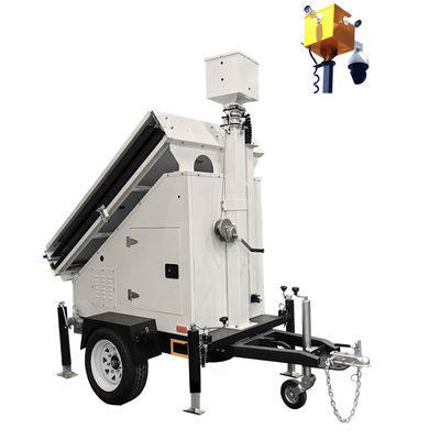 Địa điểm di động Solar Security Trailer Video giám sát với camera HD