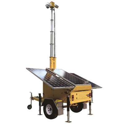 Chiếc xe giám sát năng lượng mặt trời di động Chiếc xe kéo năng lượng mặt trời di động Với tấm pin mặt trời 3 * 400W