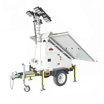 Ứng dụng đa năng giá cả phải chăng Ứng dụng ánh sáng mặt trời với 4 * 250W 3 * 300W tấm pin mặt trời cho các công việc ban đêm