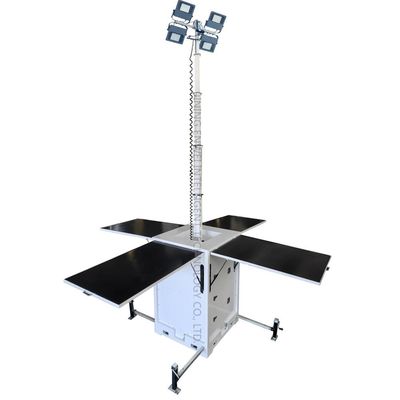 Tháp ánh sáng mặt trời Energy Cube mới với 4 * 435W tấm pin mặt trời cho ánh sáng khẩn cấp