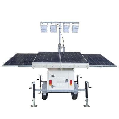 Tháp ánh sáng Solar Hybrid với 4 * 300W tấm pin mặt trời 4 * 200Ah pin cho sa mạc