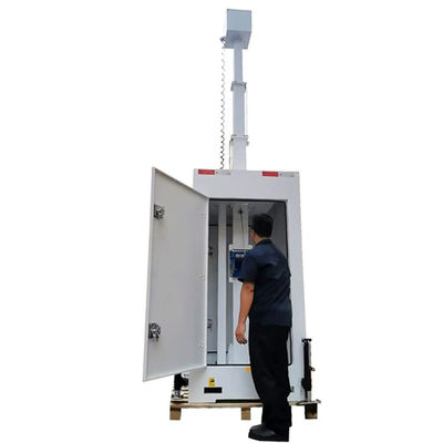 Tháp giám sát CCTV di động Giải pháp an ninh 6m Telescopic Mast Cho bãi đậu xe