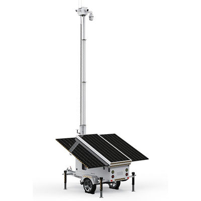 Solar Power Trailer Cold Dip Galvanized Steel Material For Construction Monitoring (Vật liệu thép xăng lạnh để giám sát xây dựng)