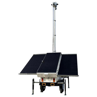 Dc 24V camera mặt trời Cctv trailer cho khu vực khai thác mỏ giám sát