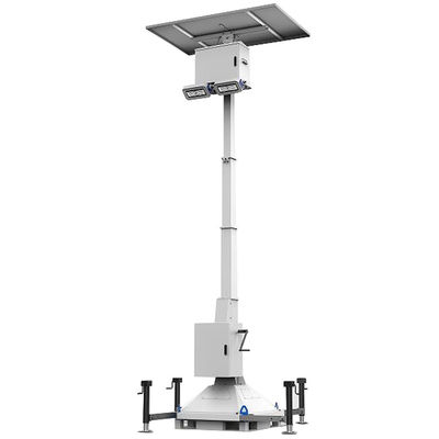 Đèn chiếu sáng mặt trời di động Tháp cột kéo lại Để chiếu sáng bãi đậu xe