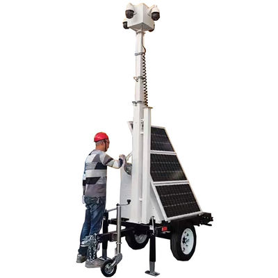 Tùy chỉnh Màu sắc Mặt trời An ninh giám sát 3 * 100 watt tấm pin mặt trời xe kéo nhỏ cho giám sát công viên doanh nghiệp