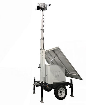 Solar CCTV trailer Solar Power trailer với camera cho các công trình xây dựng từ xa