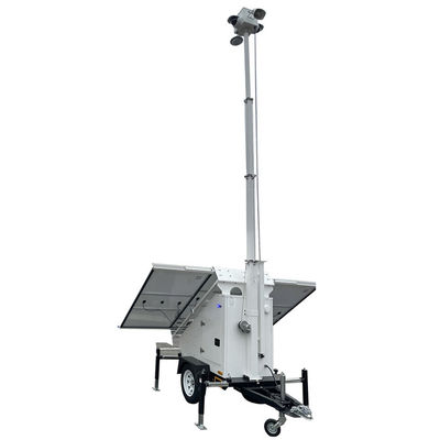 Cctv Camera Security Trailer Với 3*400W Solar Panels Cho Địa điểm Xây dựng tạm thời