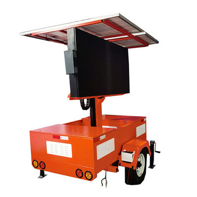 Hệ thống năng lượng mặt trời màn hình LED màn hình hiển thị trailer 4G 5G WIFI cho công trường xây dựng