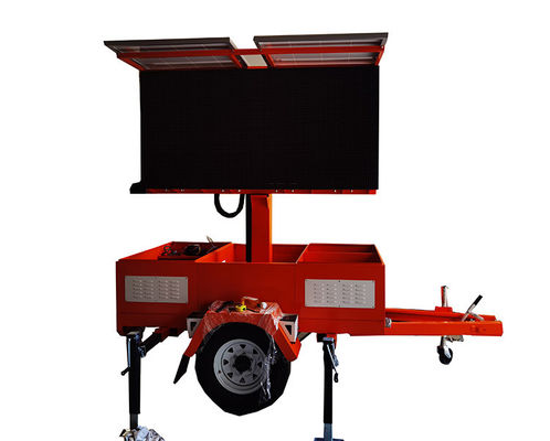 Bảo vệ môi trường xanh năng lượng mặt trời màn hình hiển thị LED di động trailer cho quảng trường văn hóa