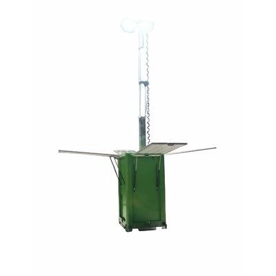 An ninh ổn định Mặt trời Led Light Tower Hệ thống tấm pin mặt trời Led Cuboid cho ánh sáng kho