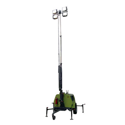 Nguồn cung cấp điện độc lập Đường tháp chiếu sáng diesel dẫn điện di động cho chiếu sáng cảng