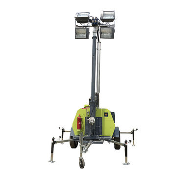 Tháp chiếu sáng diesel di động mạnh 220V / 50HZ cho ánh sáng hố mở