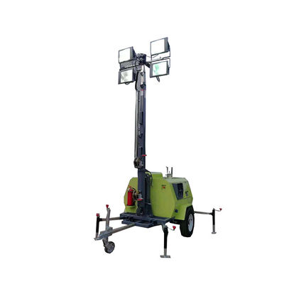 Dễ dàng vận hành 9 mét cao máy phát điện diesel Light Trailer cho giám sát kho