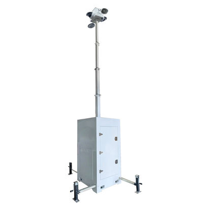 Dễ dàng triển khai các tháp giám sát CCTV di động nhỏ gọn để giám sát công trình xây dựng đường bộ