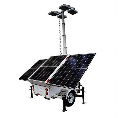 Tháp chiếu sáng năng lượng mặt trời với cột điện 7m cho ánh sáng khai thác khoáng sản