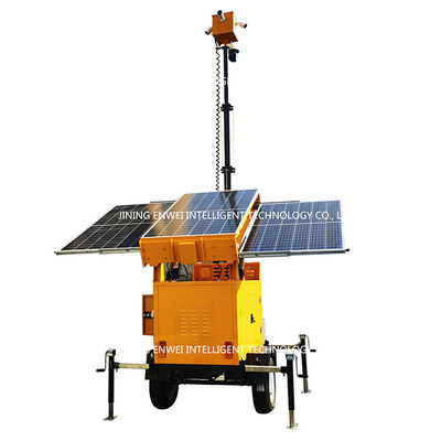 Máy ảnh năng lượng mặt trời di động CCTV trailer tháp giám sát di động để giám sát cứu hộ khẩn cấp