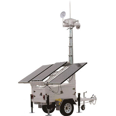 Máy ảnh độ nét cao máy quay năng lượng mặt trời di động Tháp CCTV mặt trời để giám sát xây dựng đường bộ
