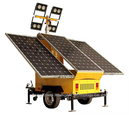 Tháp đèn mặt trời di động với màu sắc tùy chỉnh cho ánh sáng công trình
