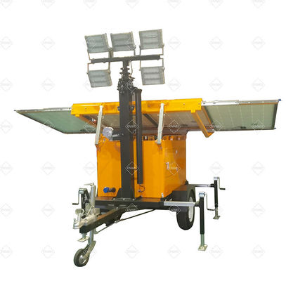 Ánh sáng đèn chiếu sáng mặt trời Ứng xe với tấm pin mặt trời 3 * 460W cho khu vực xa xôi chiếu sáng