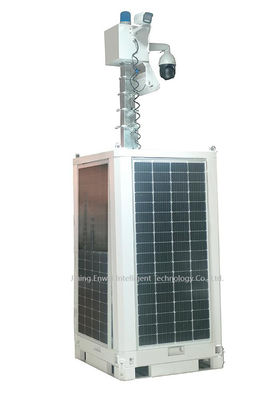 Camera năng lượng mặt trời di động Tháp CCTV để giám sát bãi đậu xe