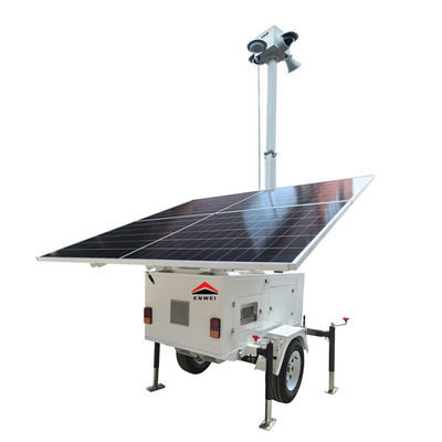 Ứng dụng giám sát năng lượng mặt trời với cột 6m để giám sát công trình xây dựng