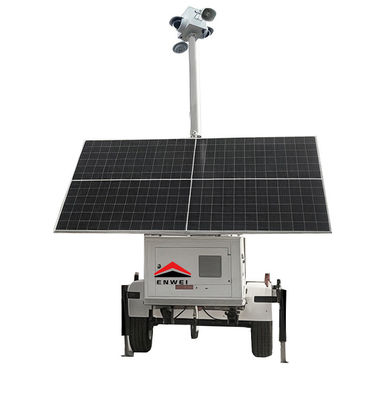 Tiêu thụ năng lượng thấp Năng lượng mặt trời 5G Camera Trailer giám sát cho giám sát nông thôn