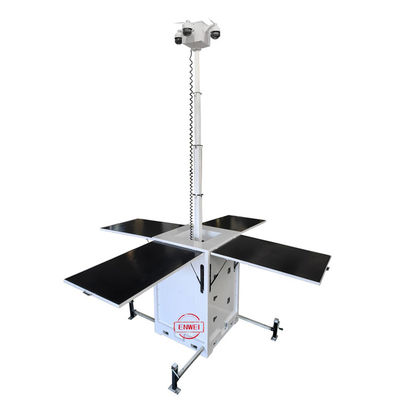 quality Tháp Giám sát CCTV Năng lượng Mặt trời với Trụ Điện cho Giám sát tại Các Mỏ factory