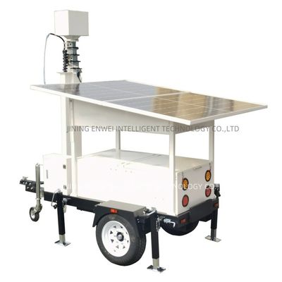 Chiếc xe kéo năng lượng mặt trời toàn thời tiết với tầm nhìn ban đêm CCTV cho an ninh trang web xây dựng 24/7