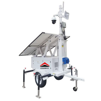 Rơ moóc giám sát năng lượng mặt trời với đèn nháy cho giám sát công trường xây dựng