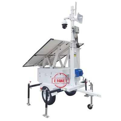 Solar Security Trailer Solar Mobile Camera Trailer cho các công trình xây dựng