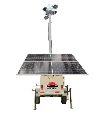 Tự lập năng lượng Camera năng lượng mặt trời Cctv trailer cho giám sát công viên công nghiệp