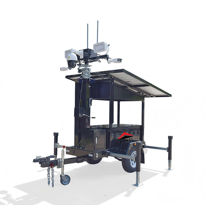 Công việc toàn ngày Máy ảnh năng lượng mặt trời Cctv trailer cho giám sát công trình xây dựng