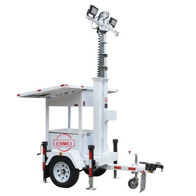 quality Bảo mật di động Mini Solar Trailer Với đèn LED gắn tháp CCTV cho kho factory