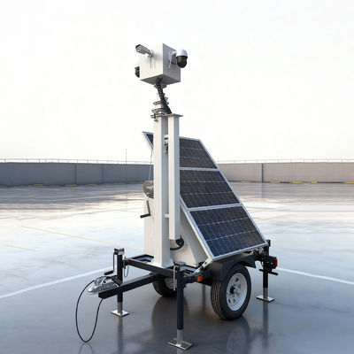Wireless Solar CCTV Trailer for Remote Area Monitoring