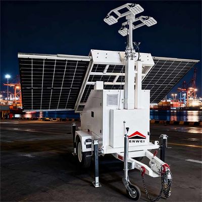 Long Runtime Solar Light Trailer Solar Power Led Trailer For Port Lighting