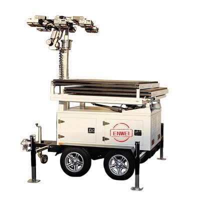 Tháp đèn năng lượng mặt trời điều chỉnh 360 ° cho cứu hộ khẩn cấp và các trang web