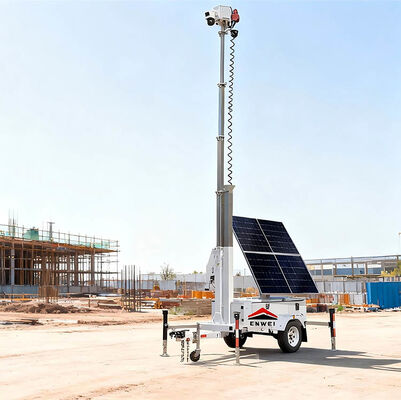 Trailer an ninh năng lượng mặt trời Đoạn giới thiệu CCTV để giám sát khu vực không dây ngoài trời