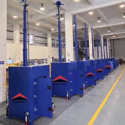 Blue tùy chỉnh camera an ninh Cctv tháp với ánh sáng sáng cao cho việc giám sát công trình xây dựng