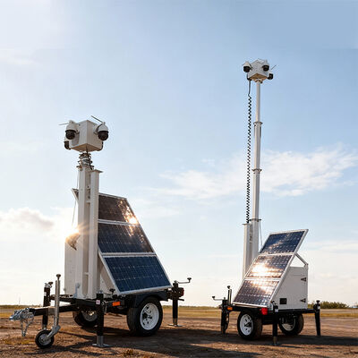 Hệ thống xe kéo điện mặt trời di động ngoài lưới với pin 120AH cho công trường xây dựng