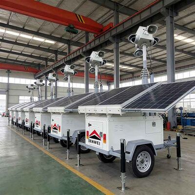 Đoạn giới thiệu bảo mật di động tự vận hành Đoạn giới thiệu Cctv chạy bằng năng lượng mặt trời để giám sát nhà máy