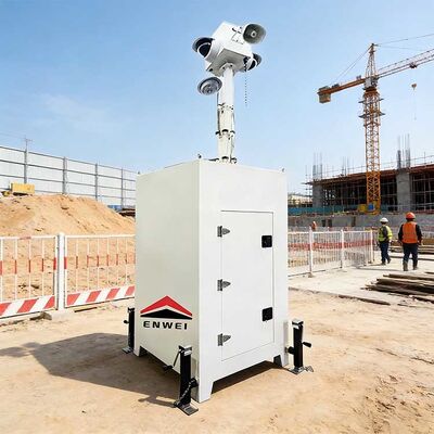Tháp giám sát CCTV di động ngoài trời có mạng không dây cho an ninh tạm thời