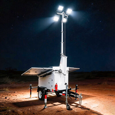Portabl Solar Light Trailer Mobile Solar Trailer Cho Ánh sáng bãi đậu xe