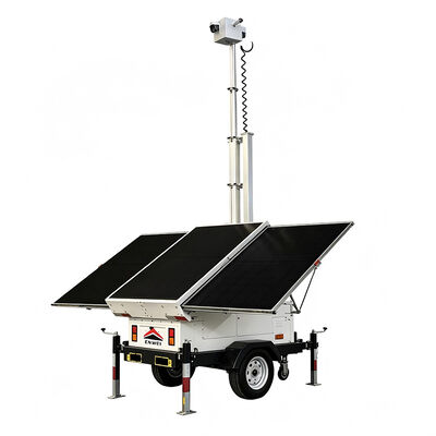 Xe giám sát di động năng lượng mặt trời với hệ thống giám sát từ xa 4G cho bãi đậu xe